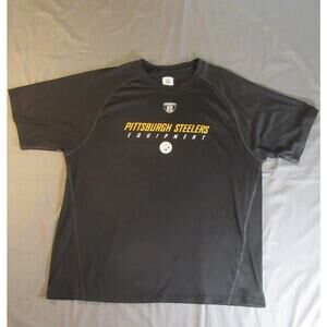 Pittsburgh Steelers T-shirt Black Gold Adult NFL Equipment Reebok Tee Mens Large